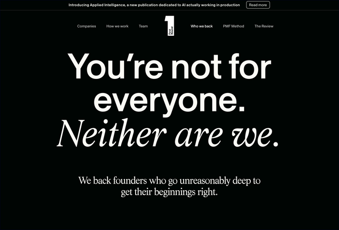 First Round website 6
