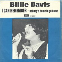Billie Davis – “I Can Remember”/ “Nobody’s Home to Go Home” Danish single cover