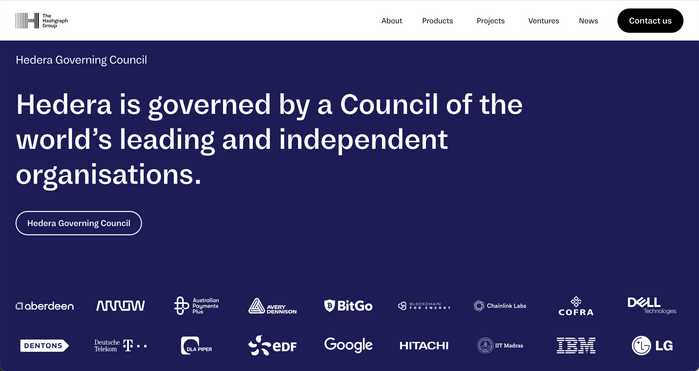 The Hashgraph Group website 7