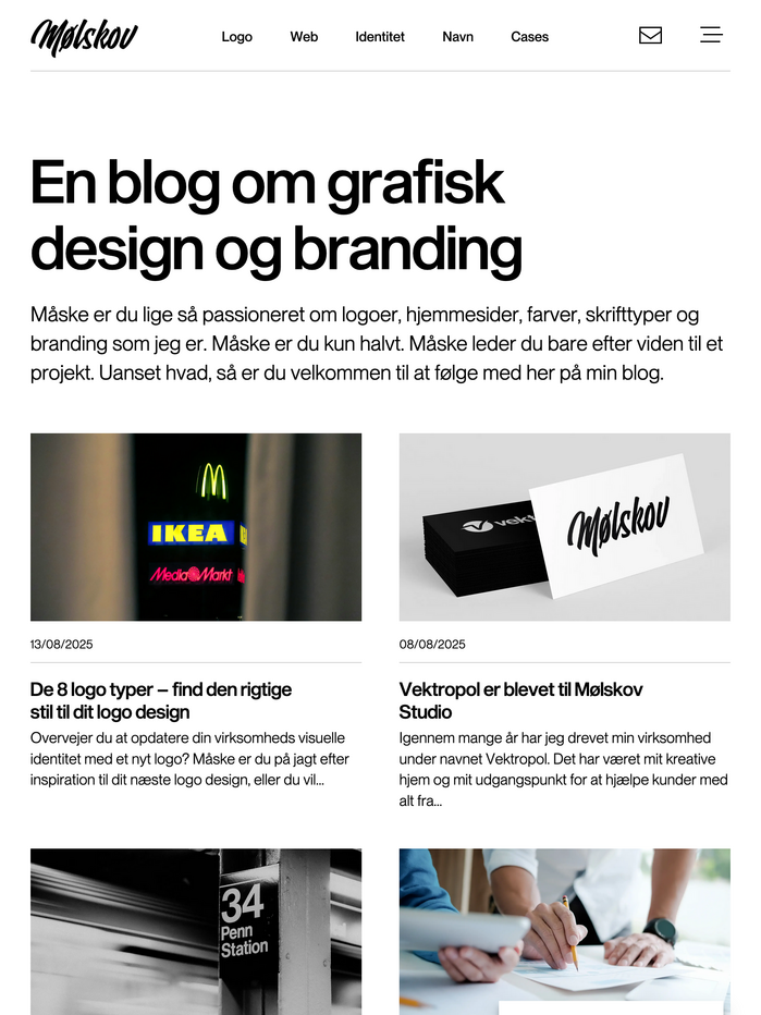 Mølskov Studio portfolio website 2025 3