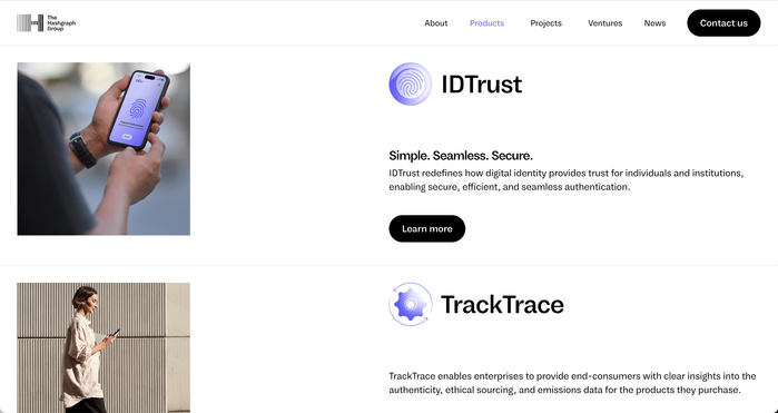 The Hashgraph Group website 2