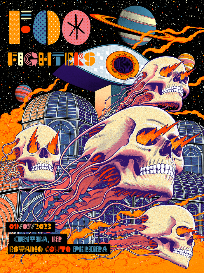 Foo Fighters at Estádio Couto Pereira concert poster