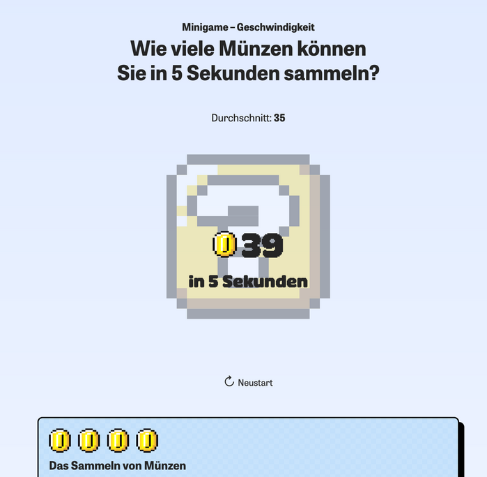 “How many coins can you collect in 5 seconds?”