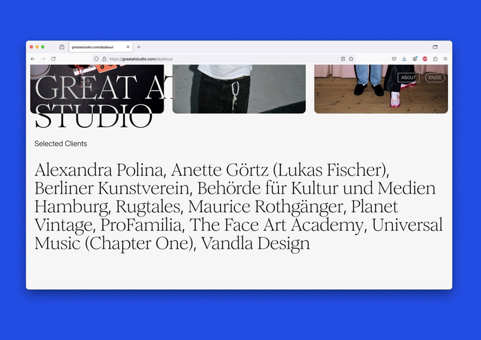 Great at Studio website 3