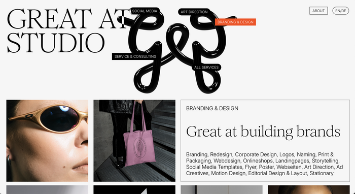 Great at Studio website 2
