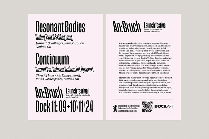 Flyer for the launch festival