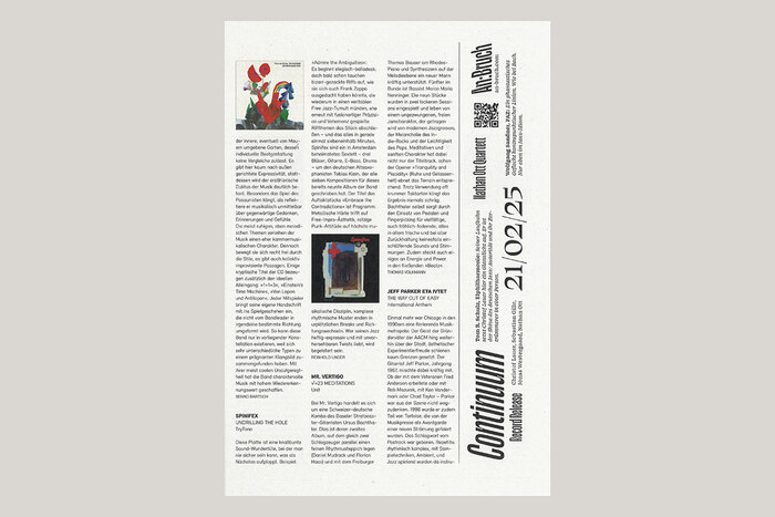 Advertising in a jazz magazine