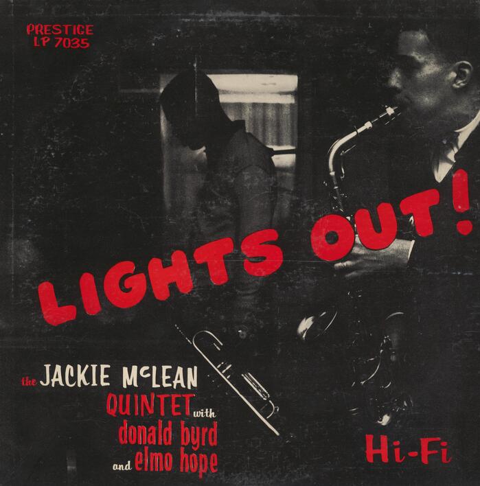 The Jackie McLean Quintet with Donald Byrd and Elmo Hope – Lights Out! album art 1