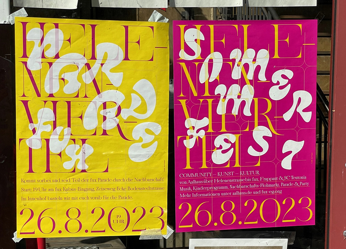 Helenenviertel Sommerfest poster series 3