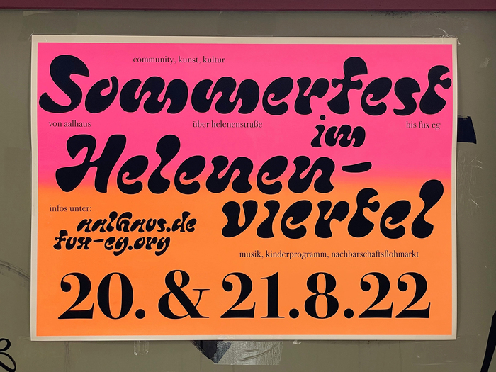 Helenenviertel Sommerfest poster series 1
