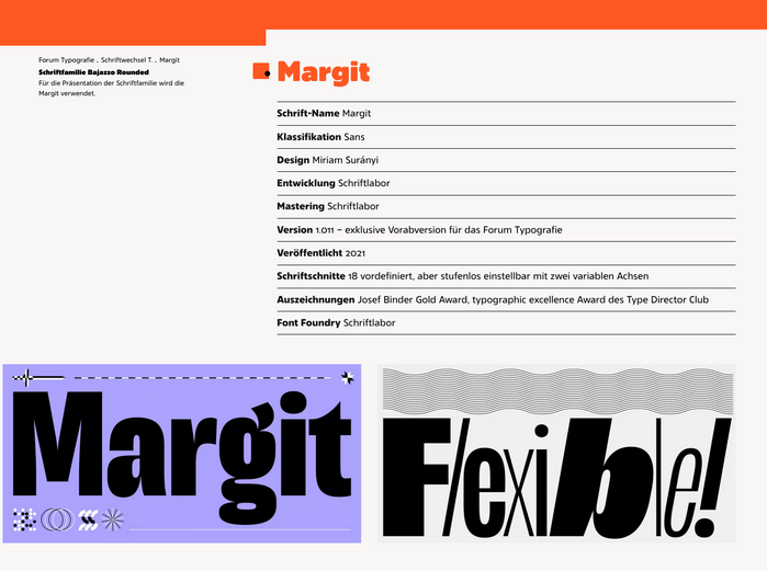 Page for Margit, rendered in Bajazzo Rounded
