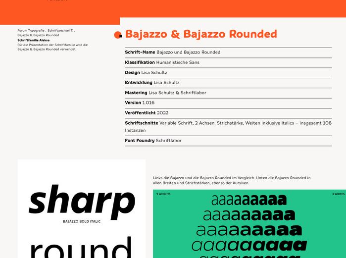 Page for Bajazzo &amp; Bajazzo Rounded, rendered in Aleksa
