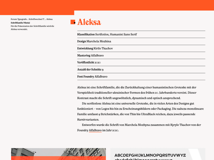 Page for Aleksa, rendered in Nikolai