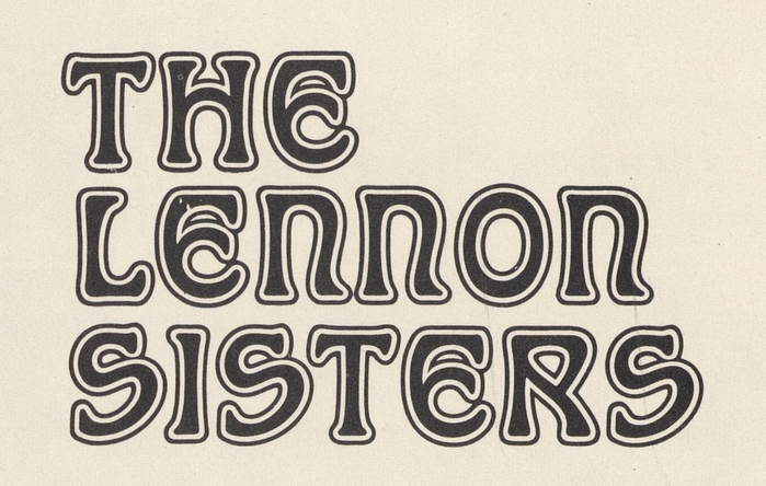 Detail from the back cover, showing the band name in Benguiat Discotheque Contour B.