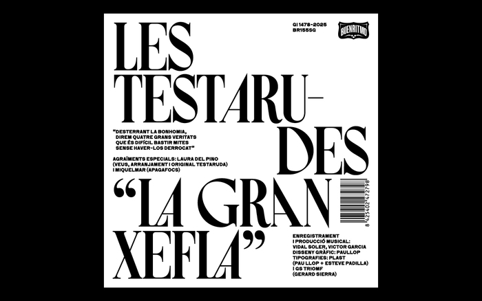 Fetus &amp; Les Testarudes – “La gran xefla” / “Terra de secà” / “Au, jovent!” single cover 2