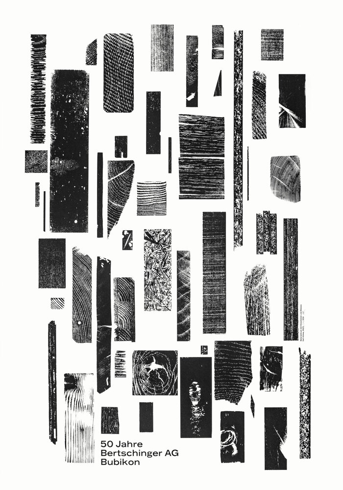 70×100cm poster letterpress printed from 50 different wood blocks