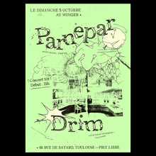 Parnepar and Drim concert flyer Parnepar and Drim concert flyer