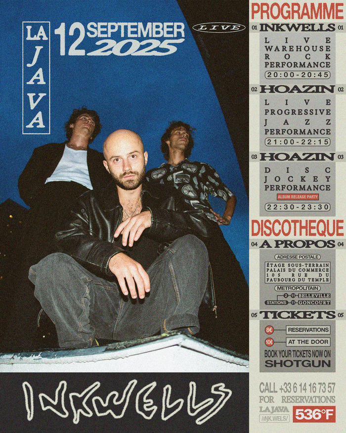 Inkwells live at La Java 2025 concert poster