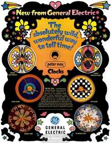 Peter Max clocks for General Electric