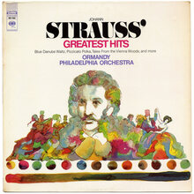 <cite>Johann Strauss’ Greatest Hits</cite> album art