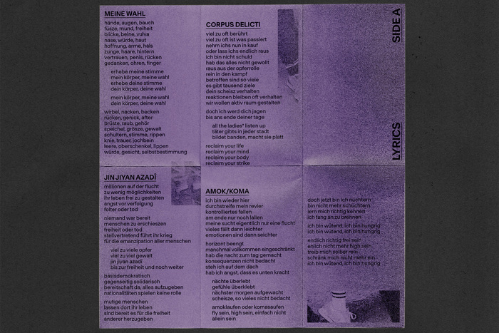 Folded lyric inlay