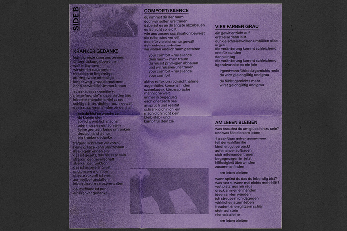 Folded lyric inlay