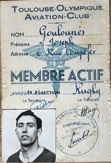 Toulouse Olympique Aviation Club membership card
