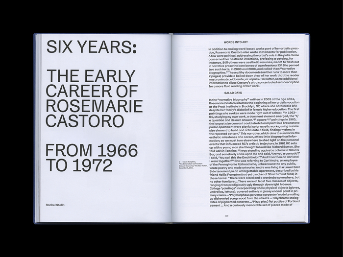 Rosemarie Castoro monograph 3