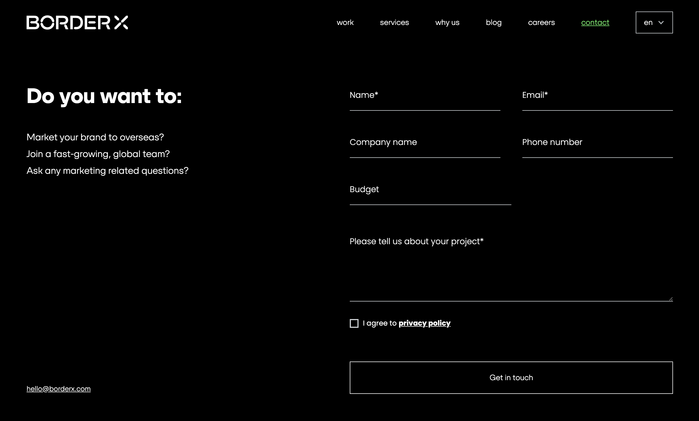 BorderX website 4