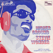 Stevie Wonder – “Higher Ground” German single cover