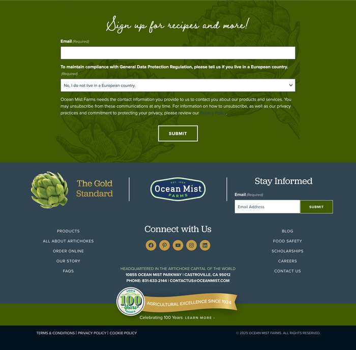 Ocean Mist website 9