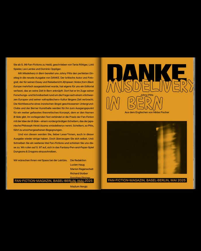 Danke fan fiction magazine, no. 2, “The Heidi issue” 4