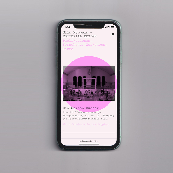 Nils Küppers portfolio website 3