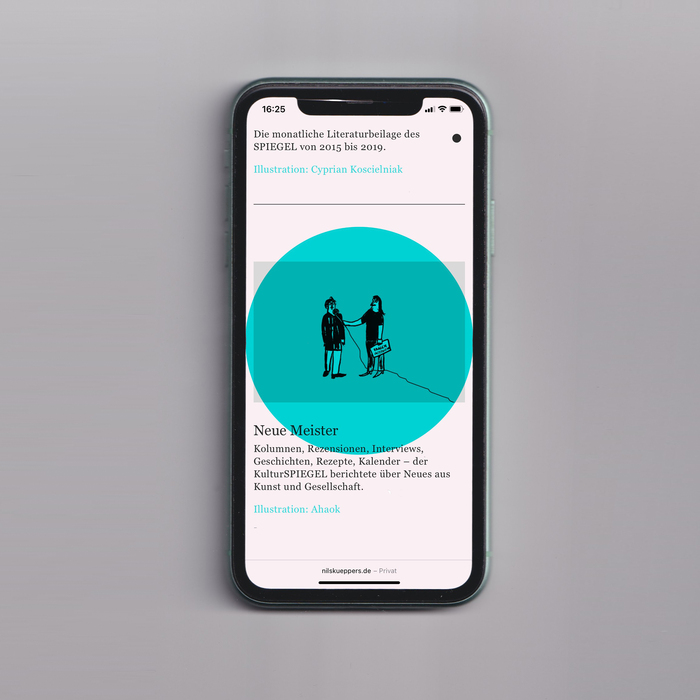 Nils Küppers portfolio website 2