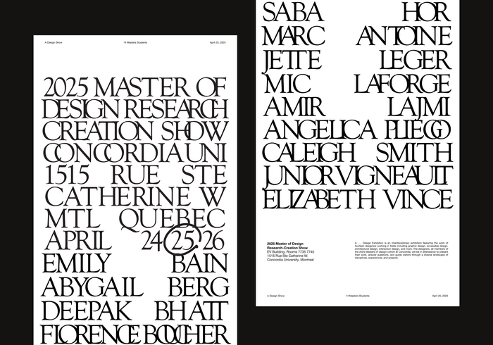 A ___ Design Show, Concordia University 4