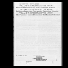 <cite>You and the Night and the Music </cite>exhibition booklet