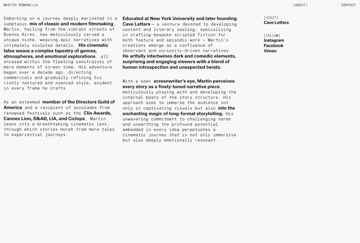 Martin Romanella website 2