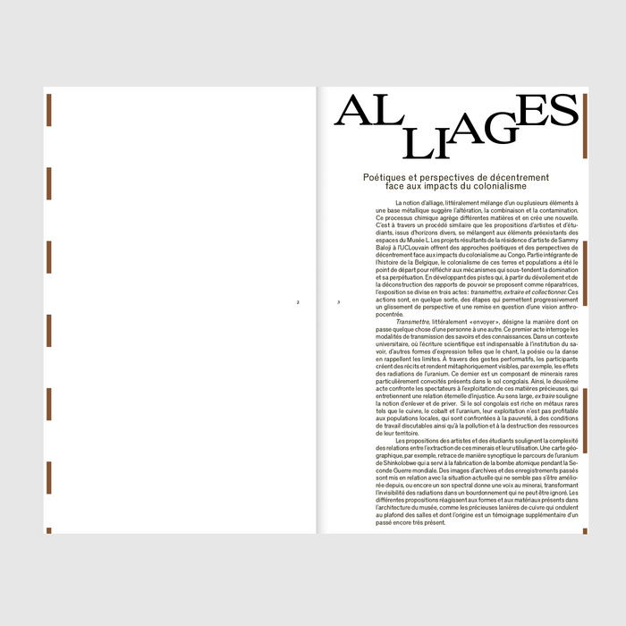 Alliages exhibition booklet 1