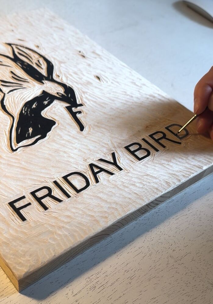 Friday Bird logo and I Called Your Name from Beyond the Stars exhibition catalog 7