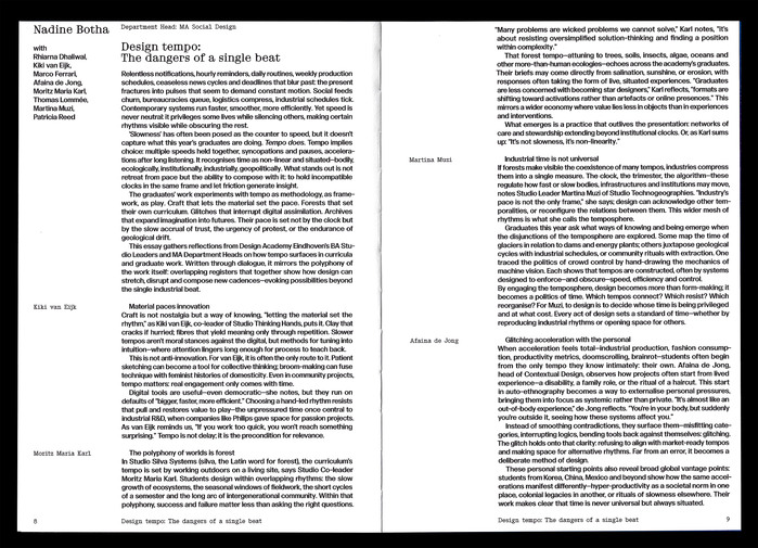 Design Academy Eindhoven Graduation Catalogue 2025 11