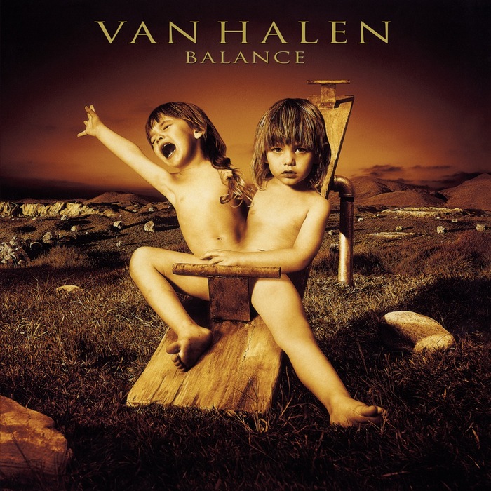 The artwork featuring conjoined twins on a see-saw was conceived by&nbsp;photographer Glen Wexler.