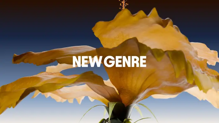 The New Genre logomark is in  Extrabold.