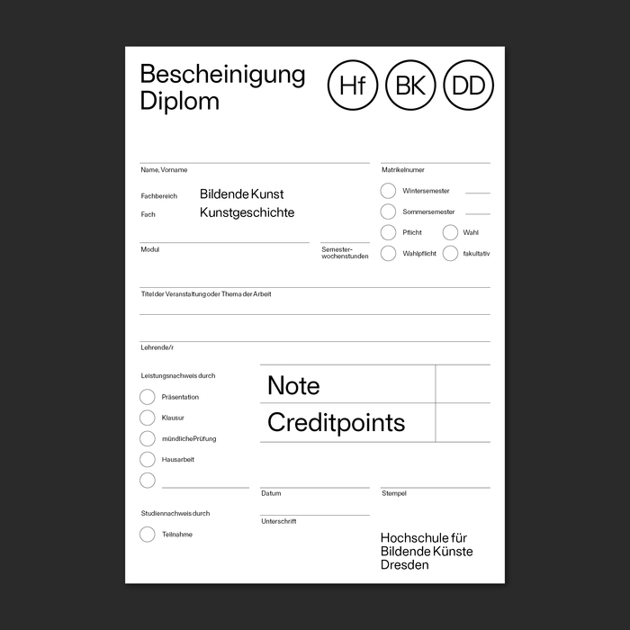 HfBK Dresden corporate design 6