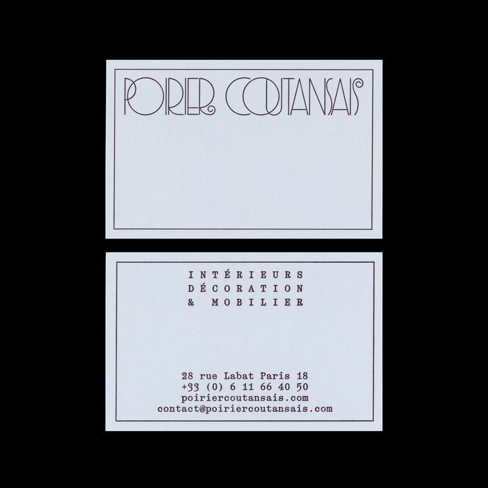 Poirier Coutansais visual identity 2