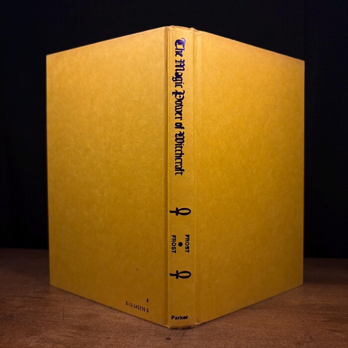 The spine lettering taps into another trope of eerie typography. The blackletter used here is .