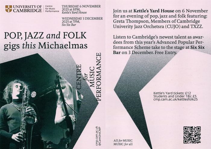 Music at the University of Cambridge: October–December 2025 2