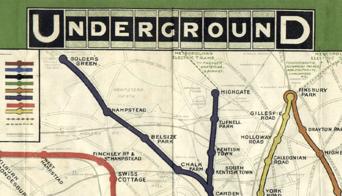 For comparison: detail from London’s 1908 Tube map