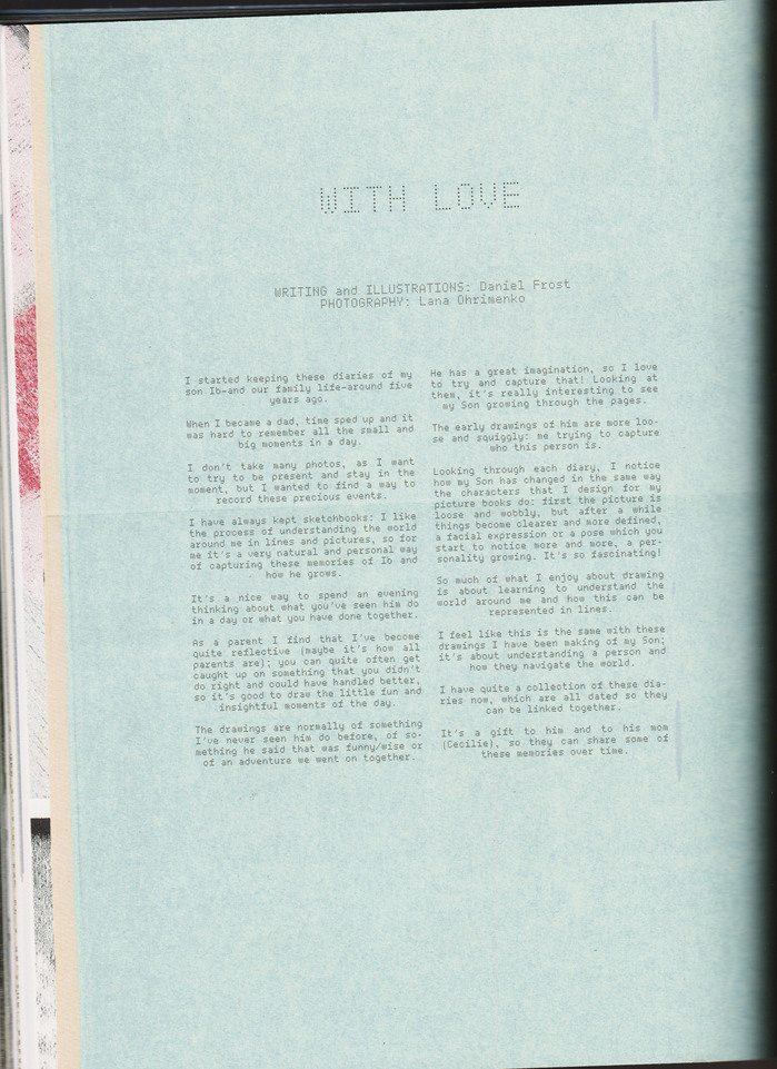 Full page letter set in Theran Halo