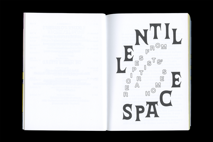 Lentil Space. Recipes from Artists’ Homes 7