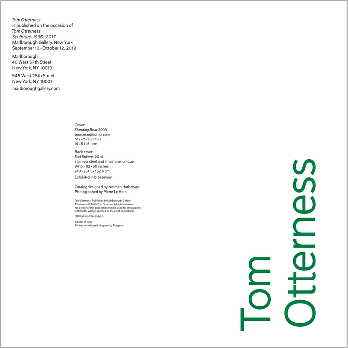 Tom Otterness. Sculpture: 1996 – 2017 catalog 3
